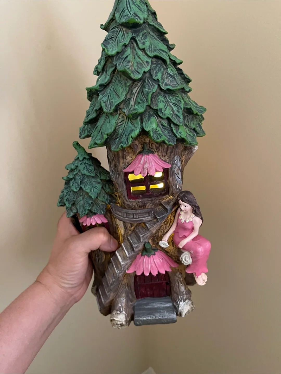 🇨🇦 Solar power Fairy Treehouse Garden Decor image indicator(3)