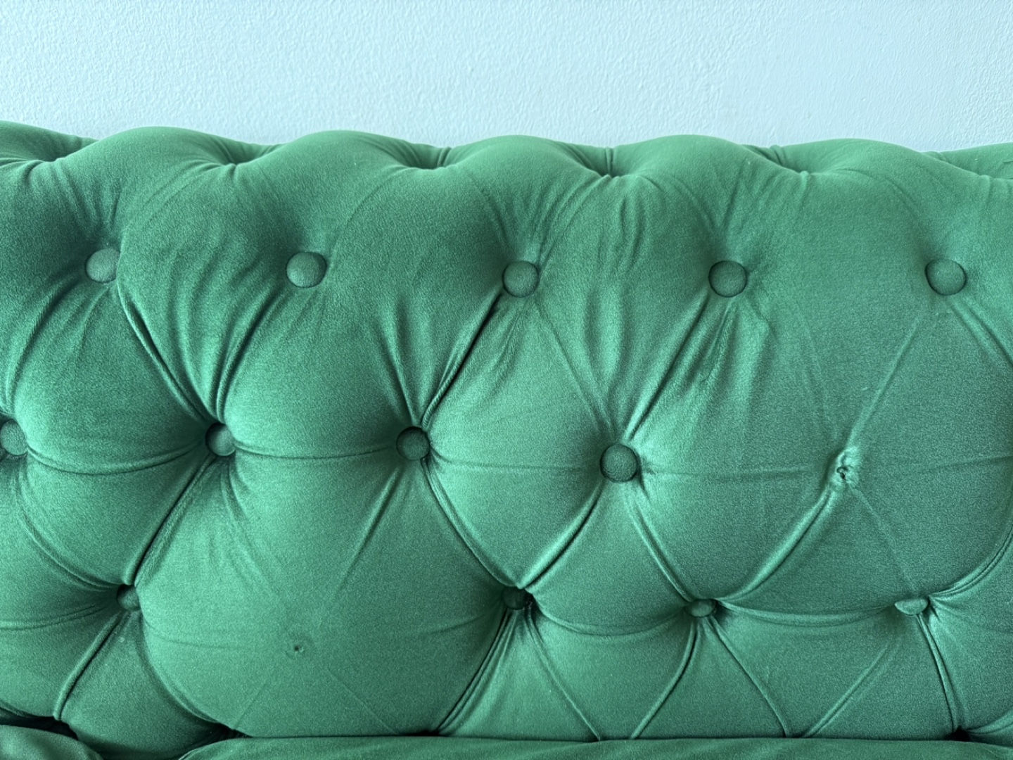 Green Velvet Chesterfield Sofa - photo 2