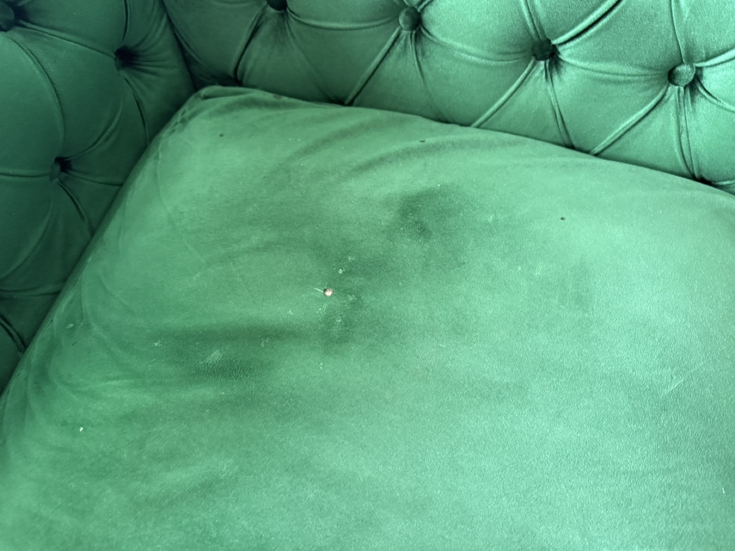 Green Velvet Chesterfield Sofa - photo 4