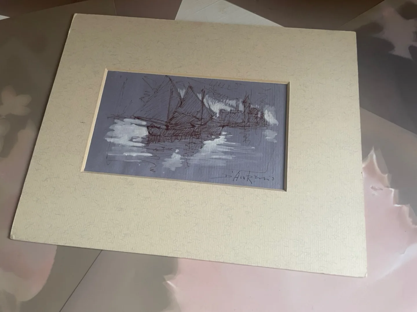 MCM Signed Drawing by D'Aurizio thumbnail