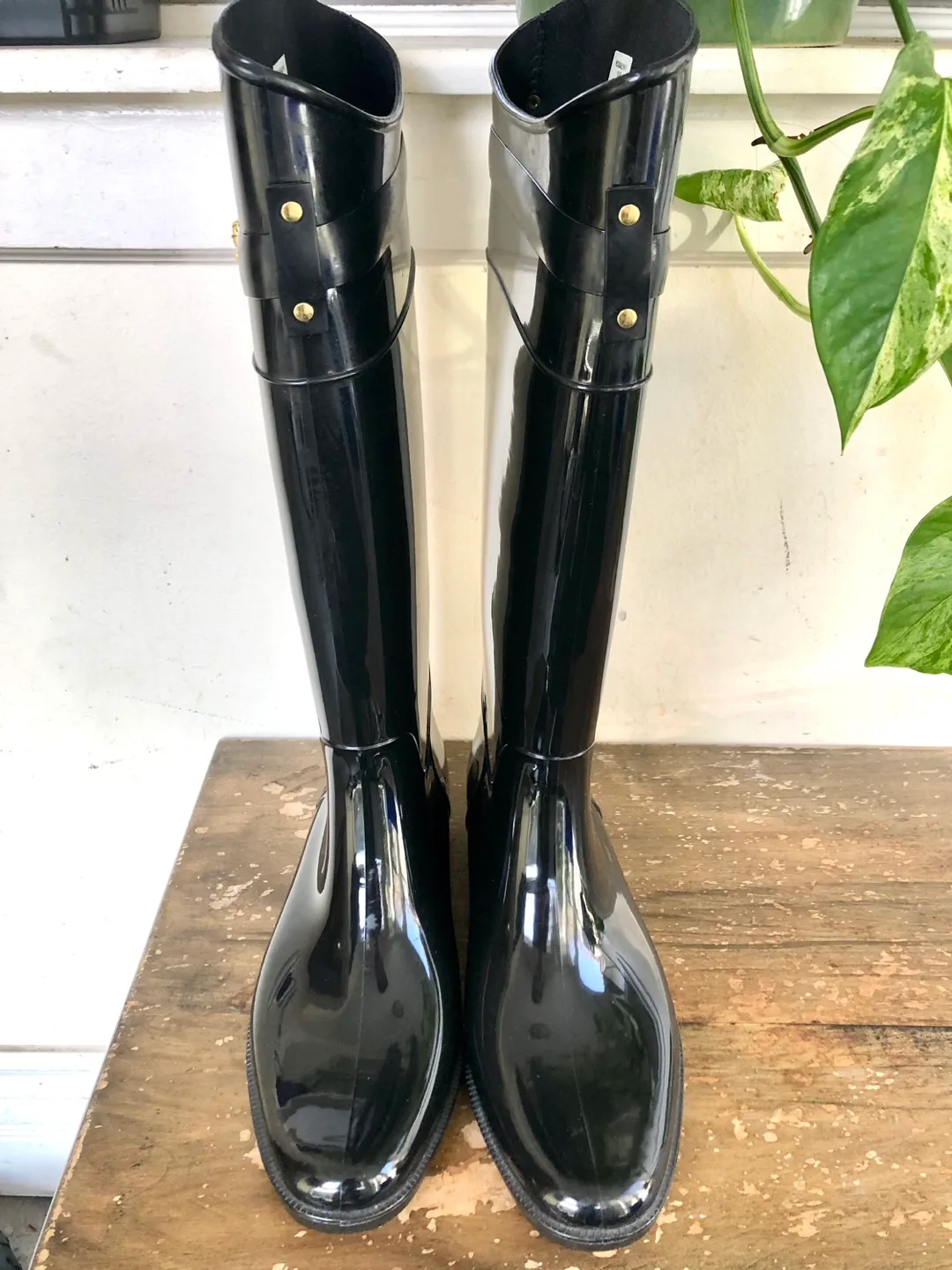 Ralph Lauren Black Rain Boots - Size 10 thumbnail