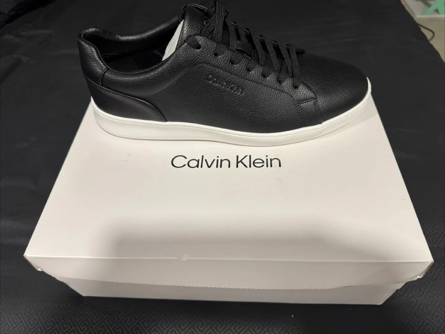 Calvin Klein Black Leather Sneakers - Size 12M thumbnail
