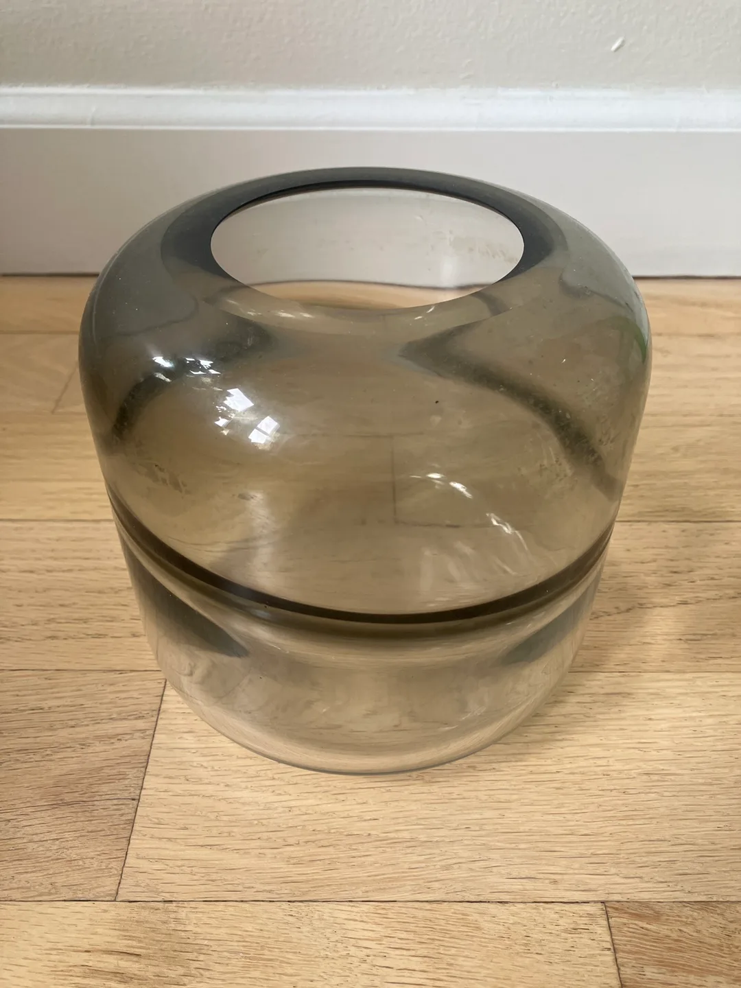 Smoked Glass Vase - 6"x6" thumbnail