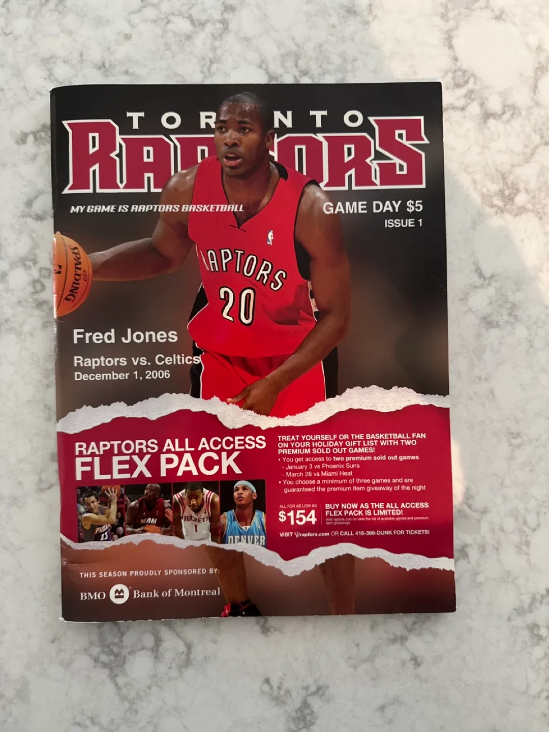 Toronto Raptors Game Day Magazine - Fred Jones thumbnail