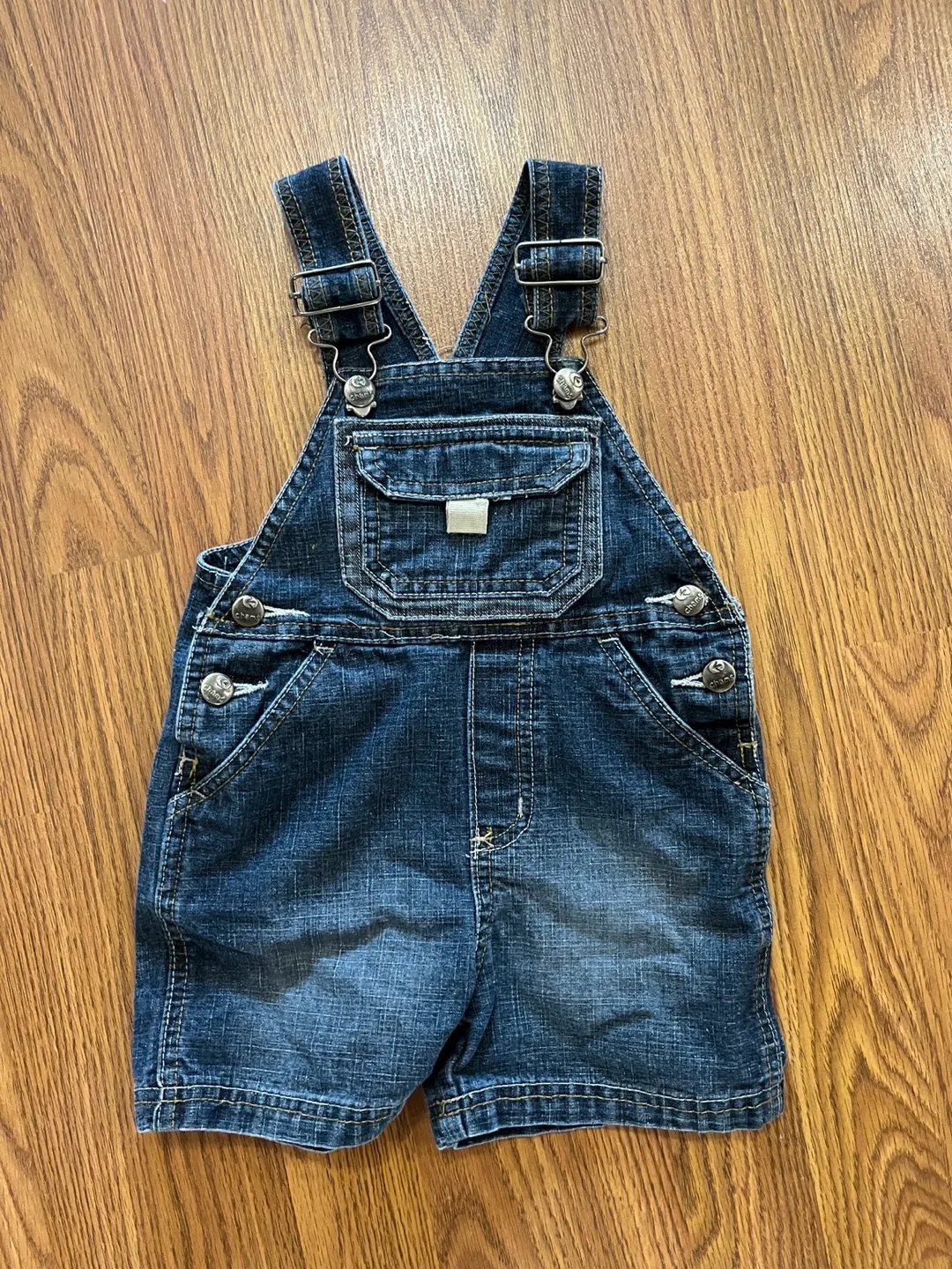 Chams baby boys 12 month jean overalls, vintage style thumbnail
