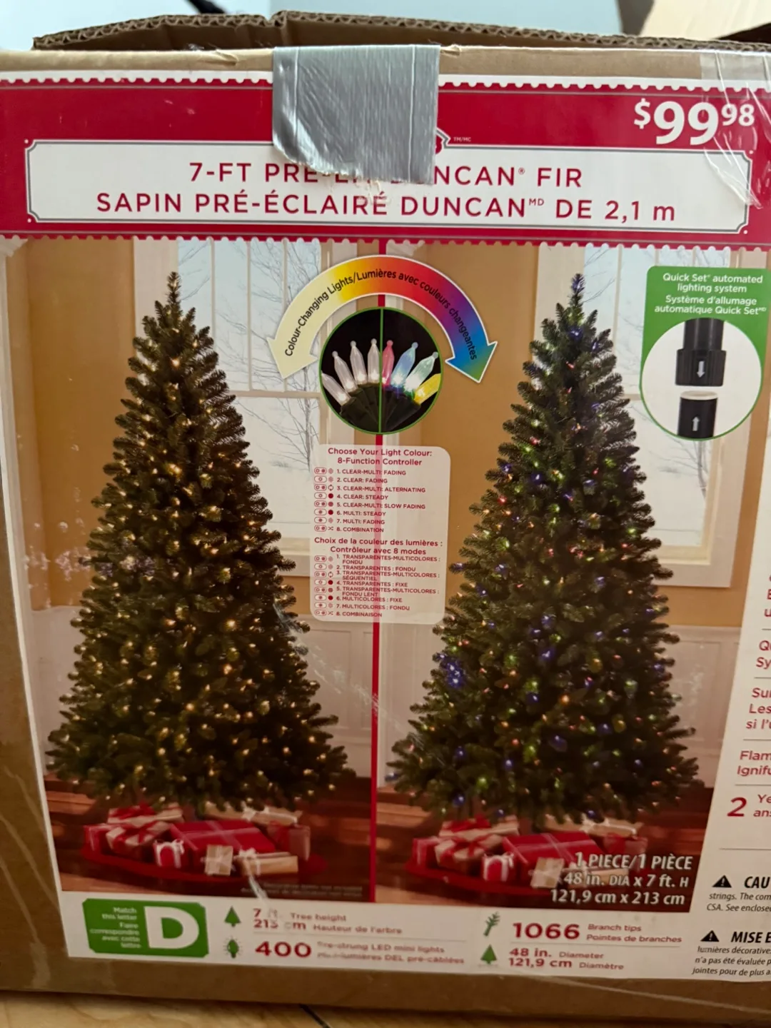 7-ft Pre-Lit Duncan Fir Christmas Tree thumbnail