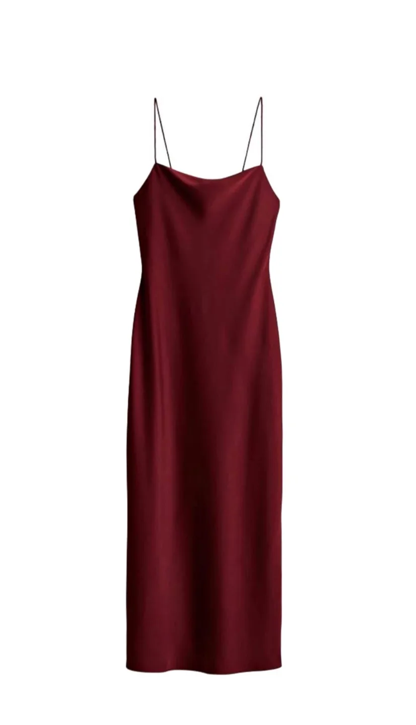 Burgundy Slip Dress thumbnail