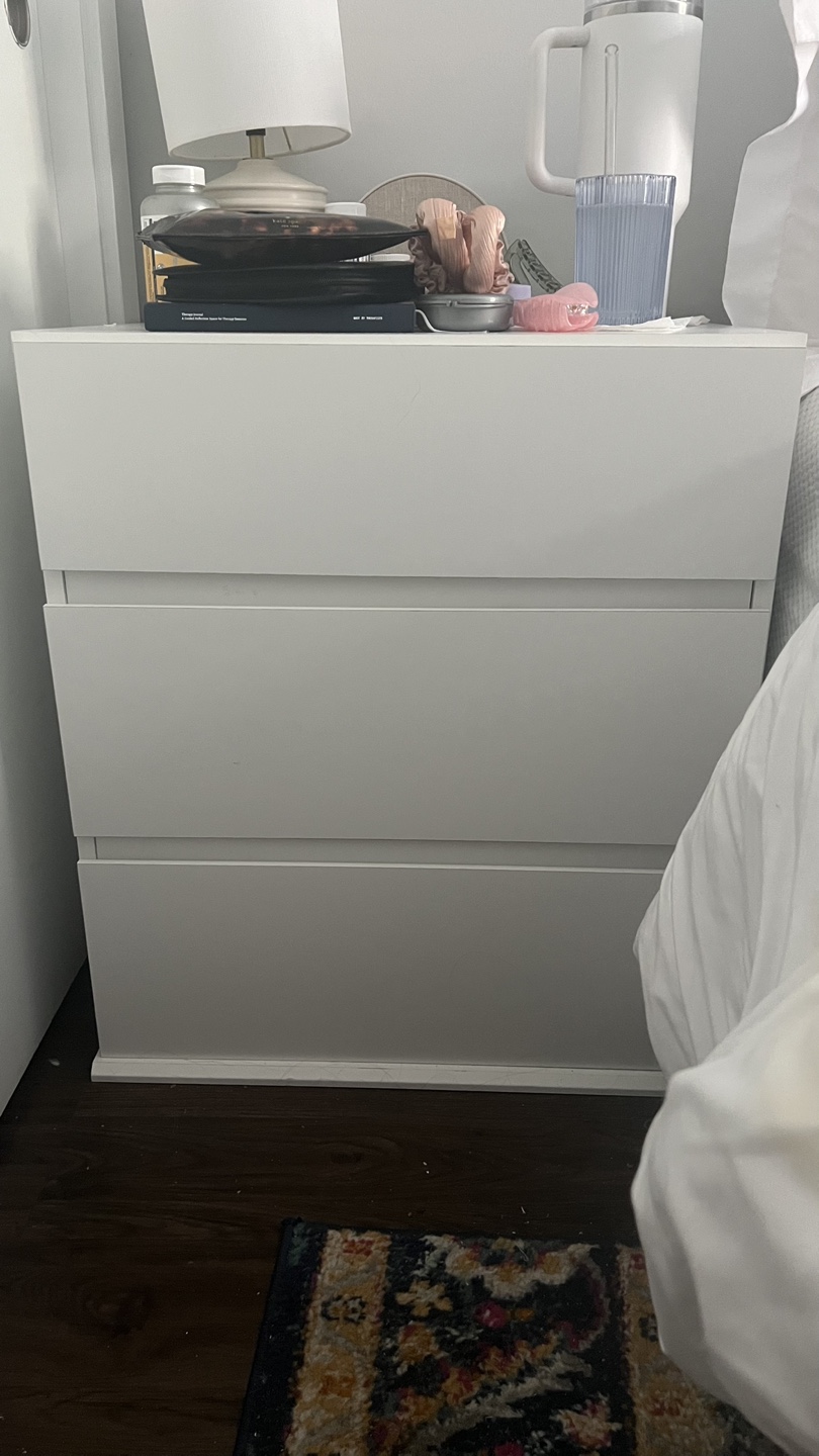White 3 drawer Dresser