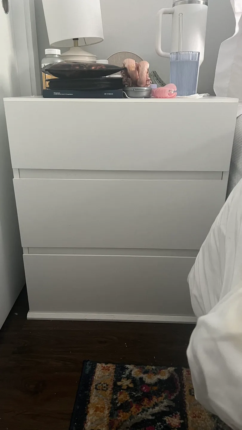 White 3 drawer Dresser thumbnail