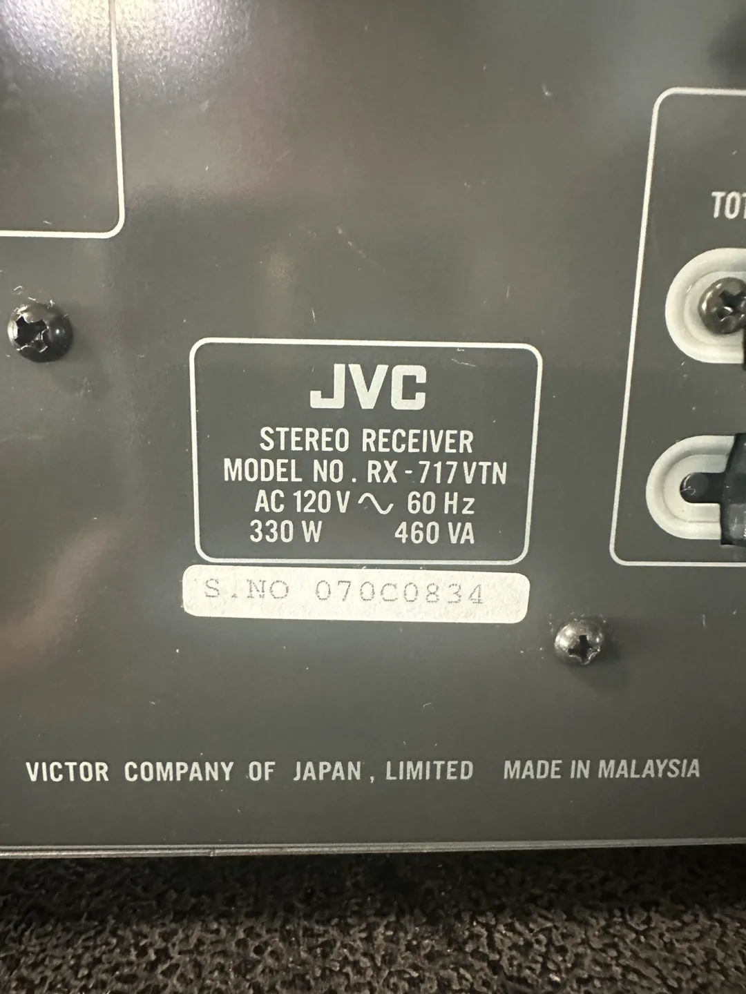 JVC receiver phono input. Great for vinyl listening image indicator(5)