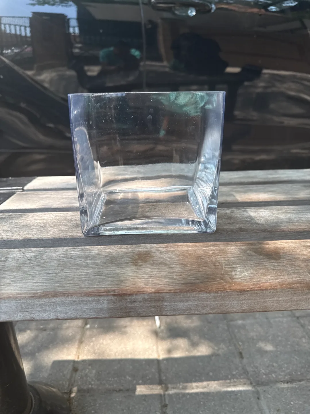 Clear Glass Cube Vase image indicator(3)