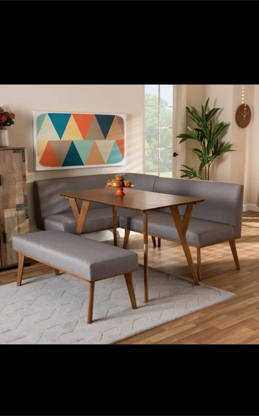 Baxton Studio Odessa Mid-Century Modern Grey thumbnail