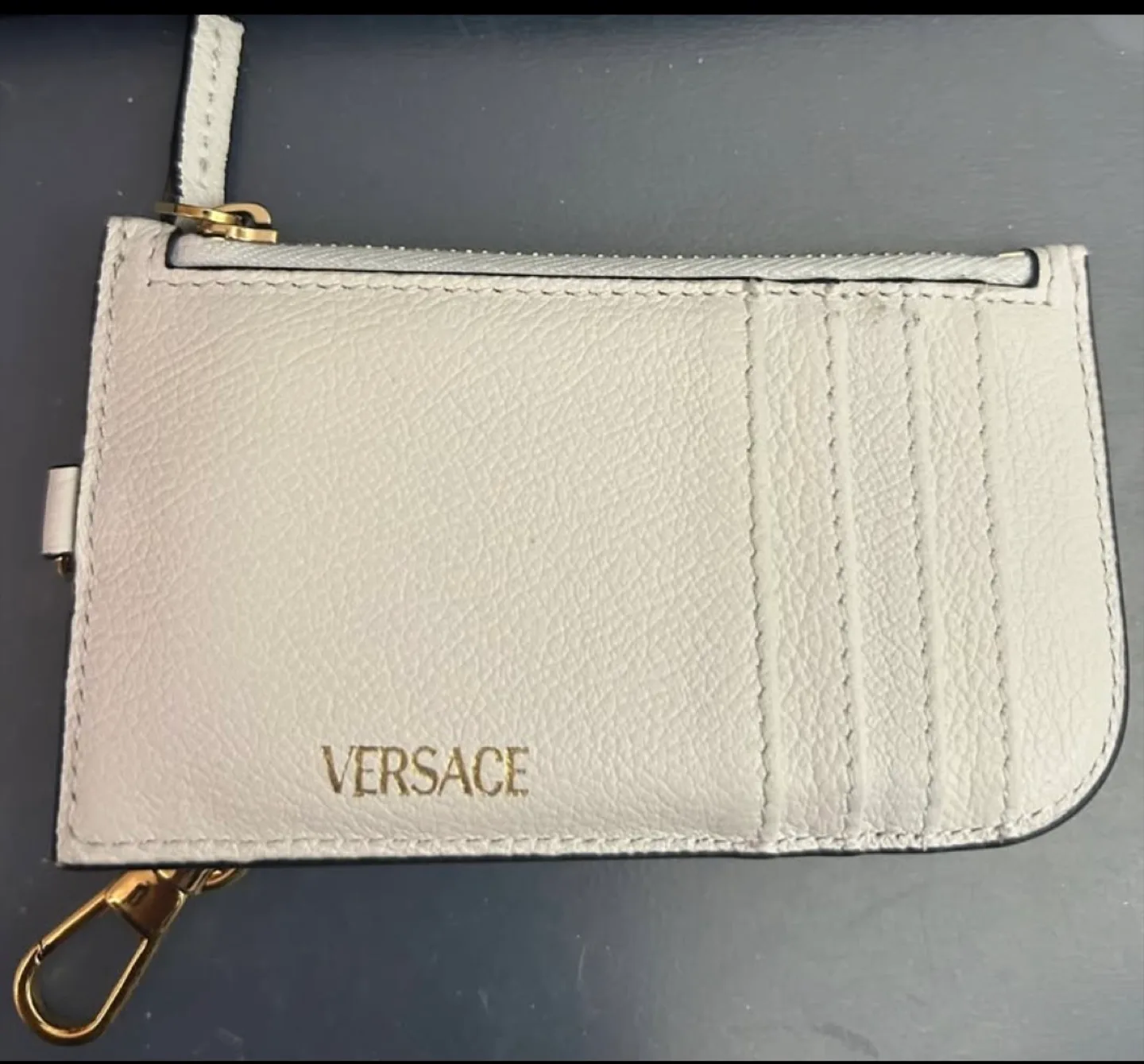 Versace White Leather Card Holder - New in Box image indicator(2)