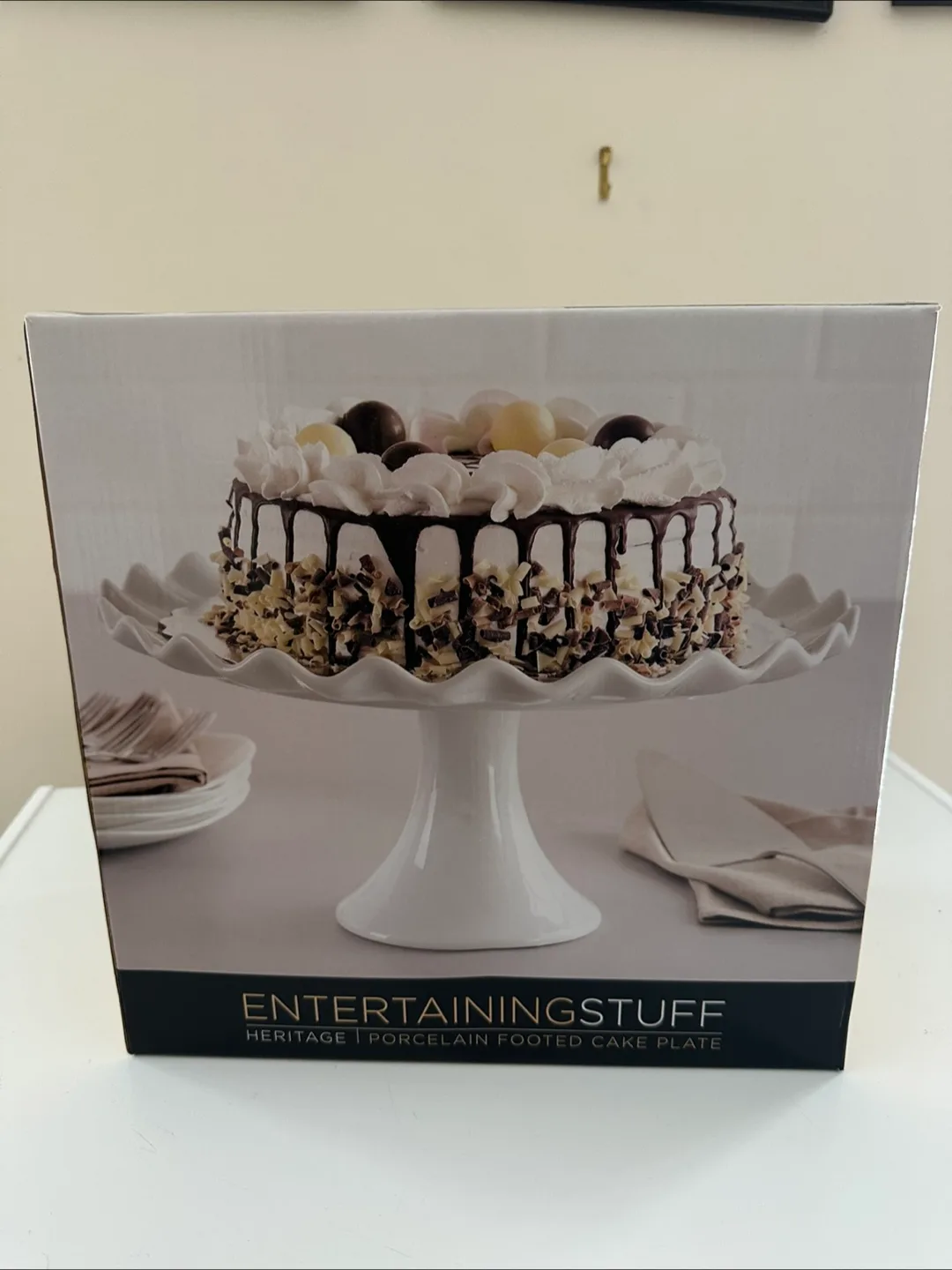 Porcelain Footed Cake Plate thumbnail