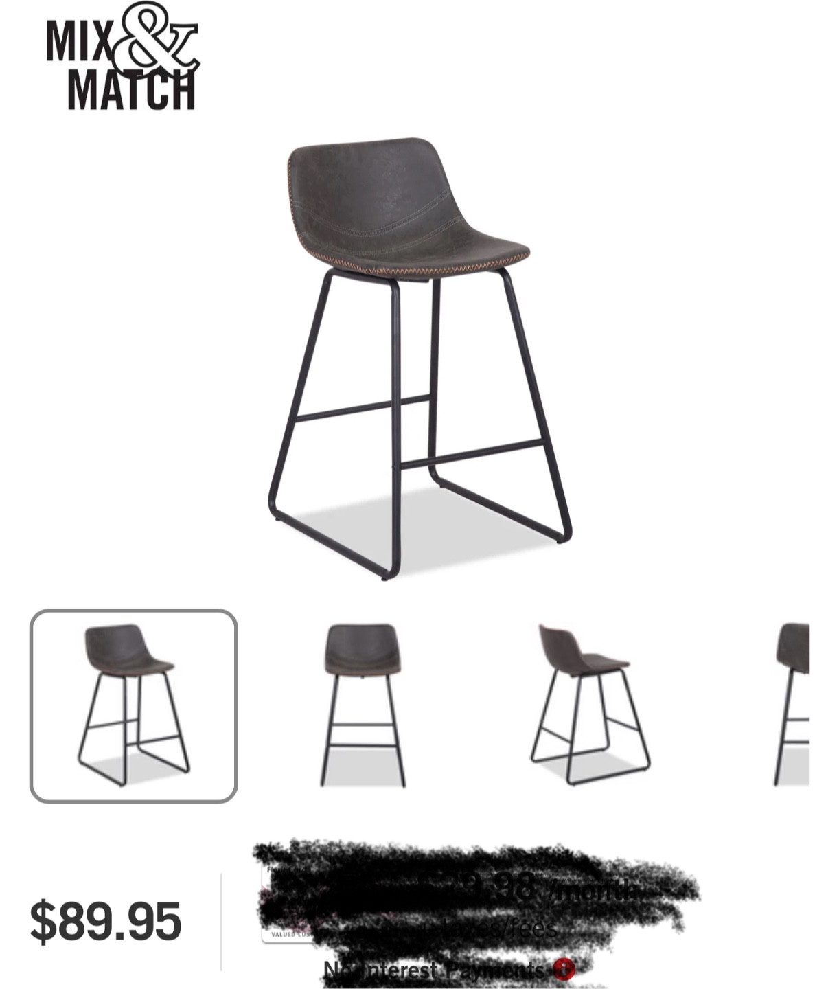 Grey Bar Stools - Set of 4 - photo 5