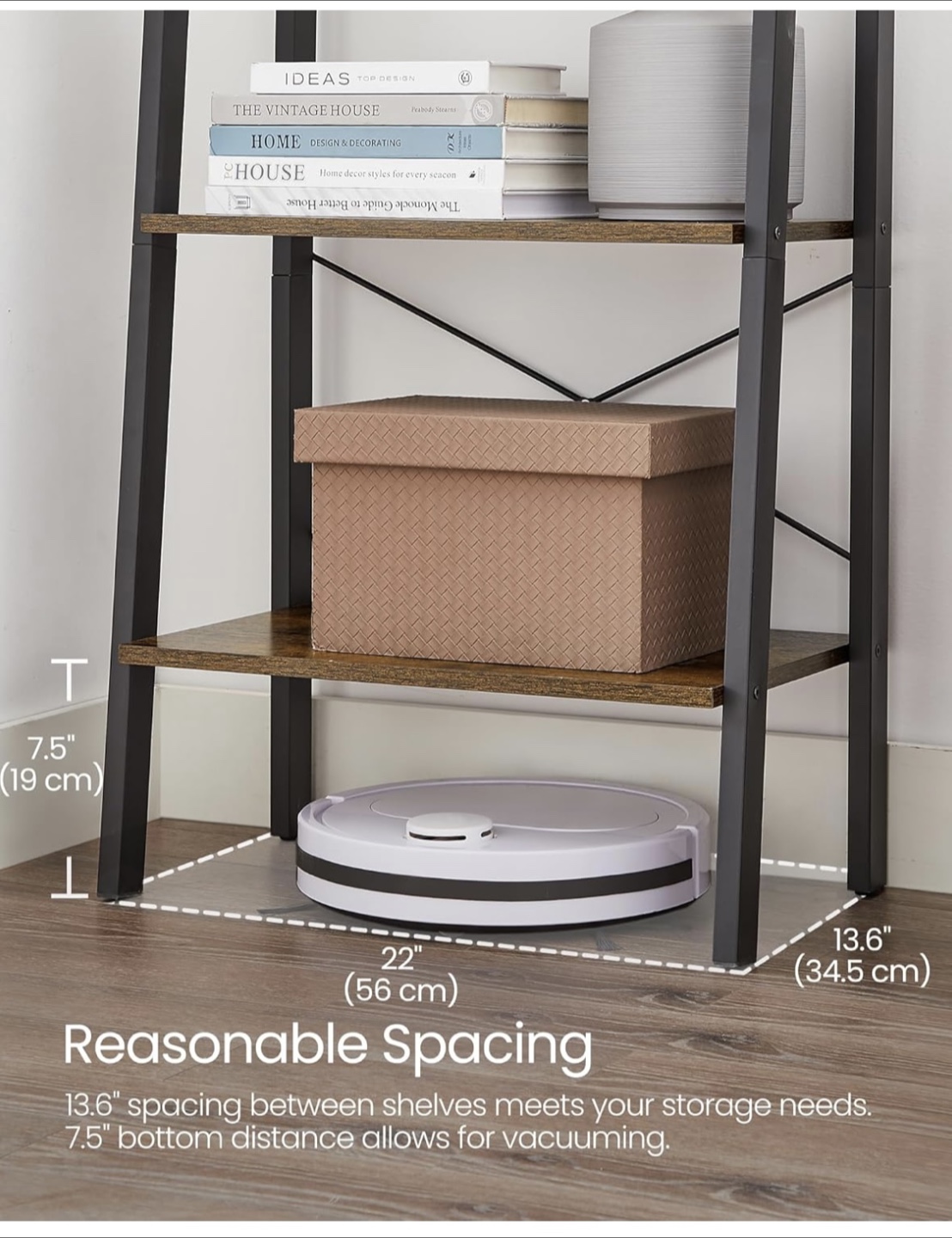 5-Tier Ladder Shelf Bookcase - photo 3