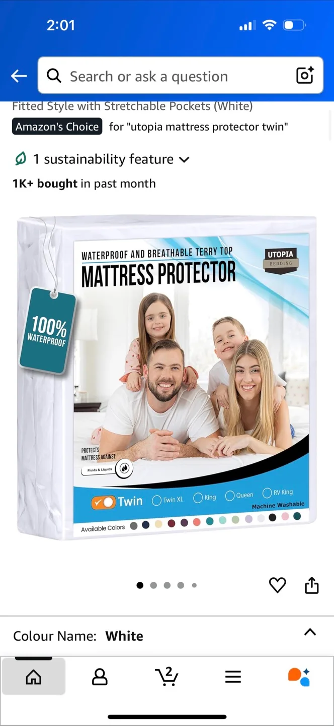 Brand New Twin Size Mattress Protector thumbnail