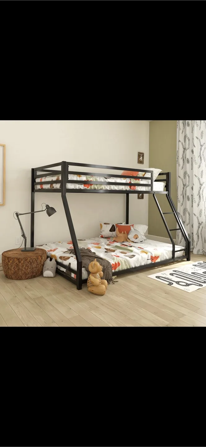 Black Metal Bunk Bed Frame thumbnail
