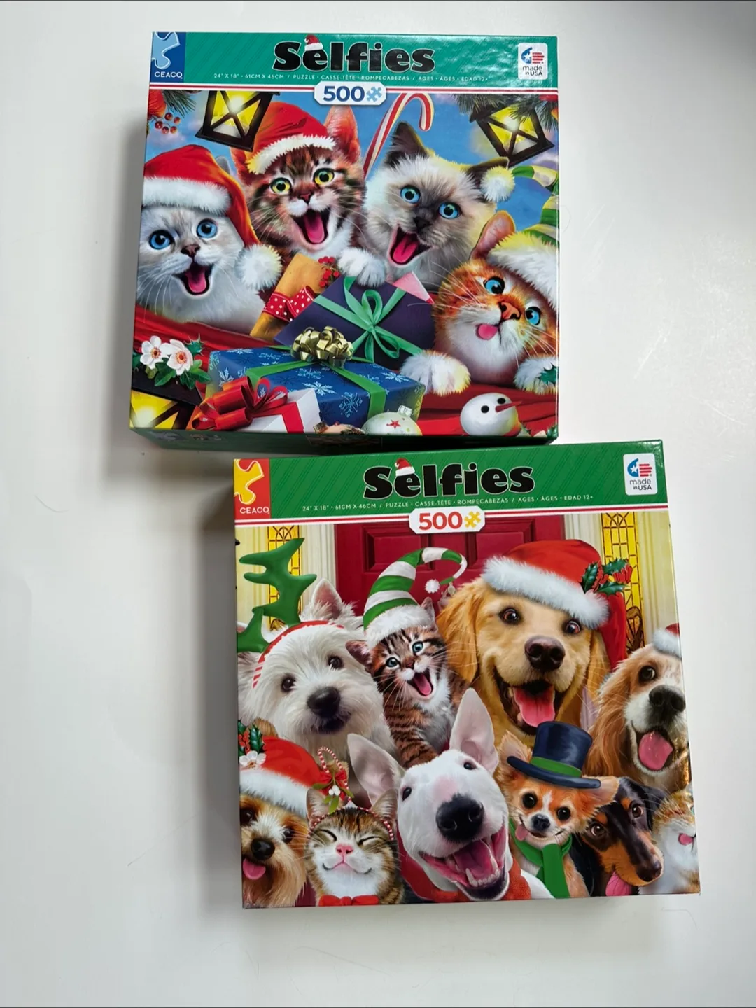 Cat and dog christmas 500-Piece Puzzle thumbnail