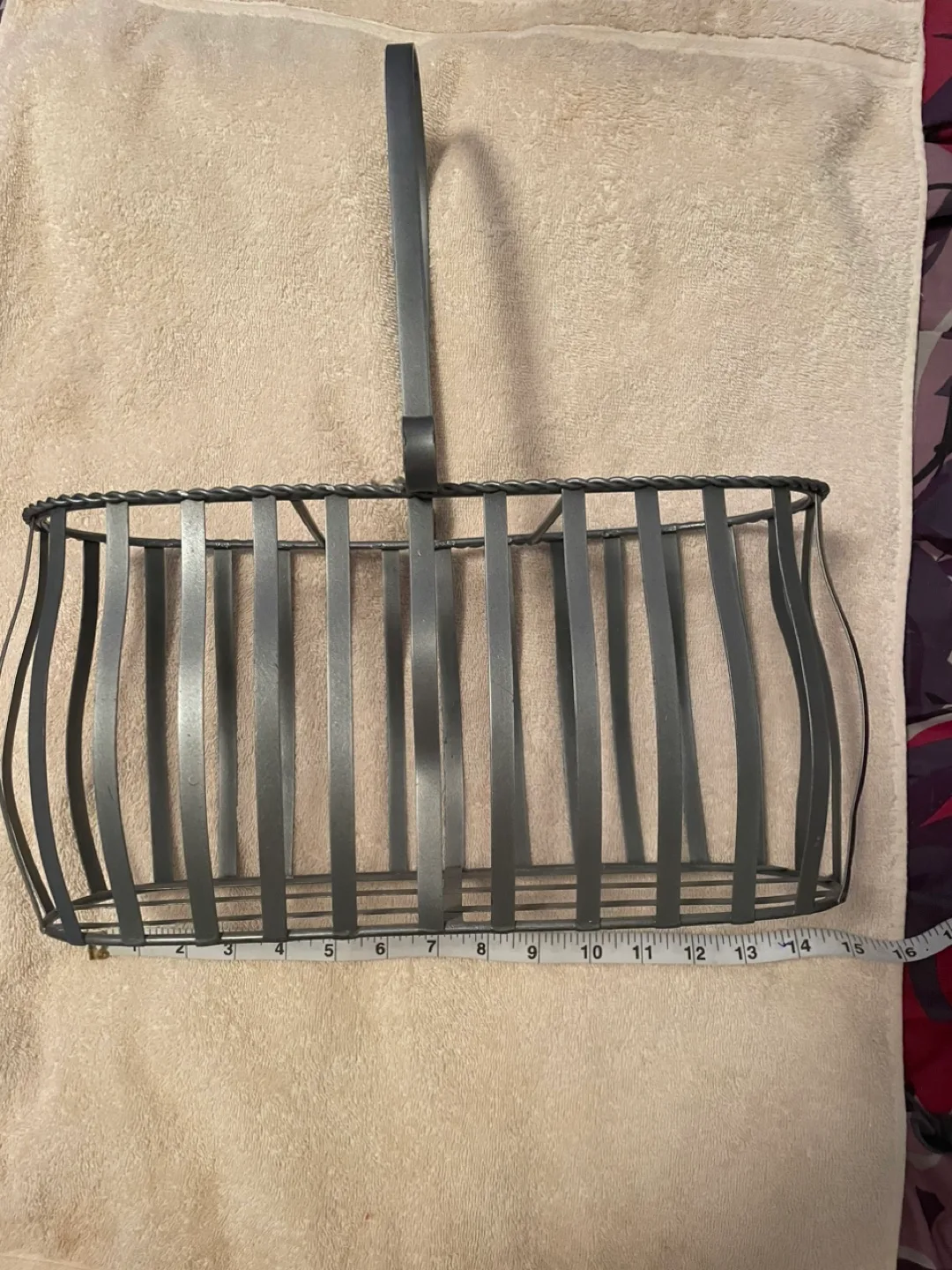 Solid Metal Basket with Handle thumbnail