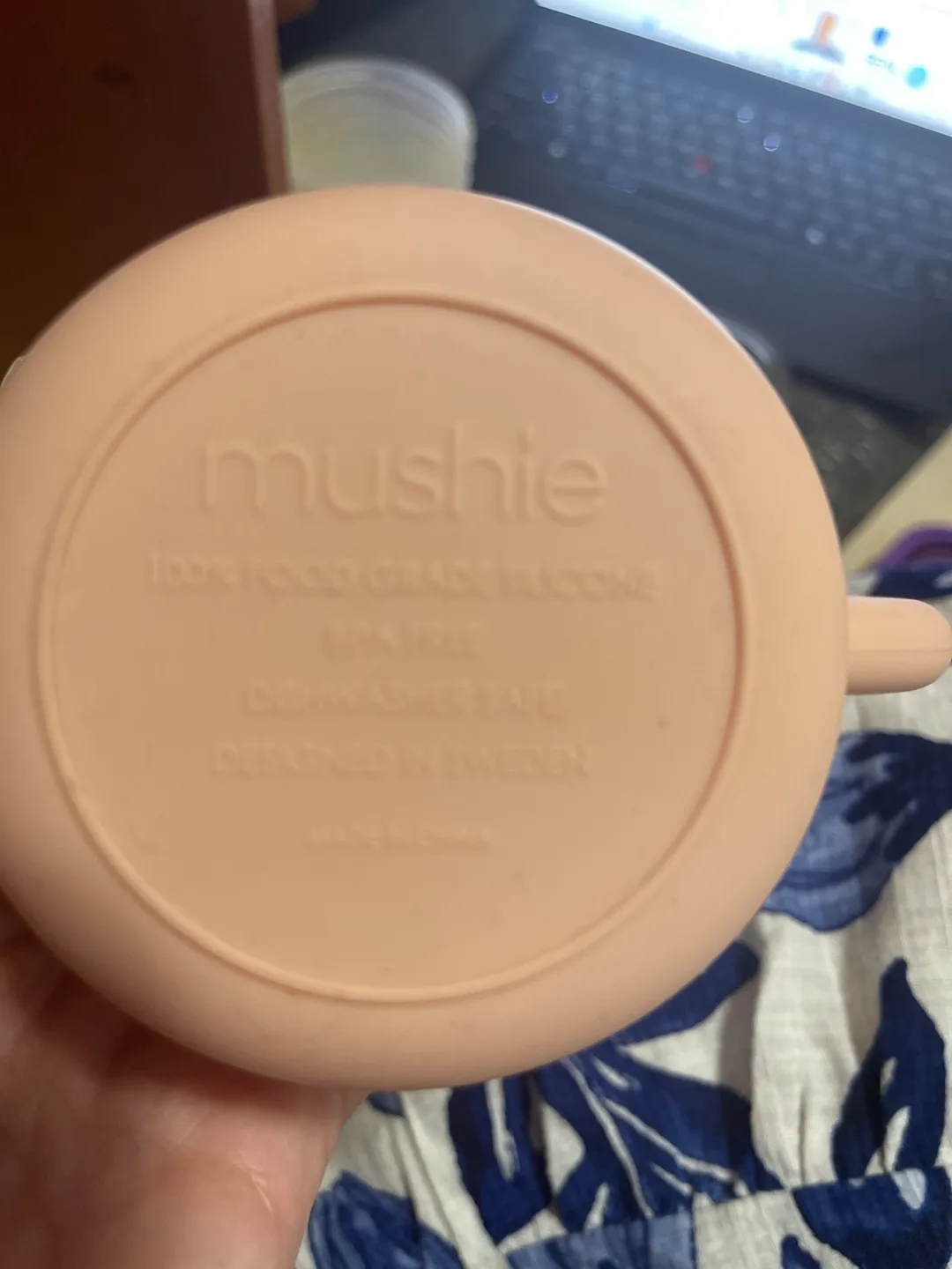 Mushie Silicone Snack Cup - Peach thumbnail