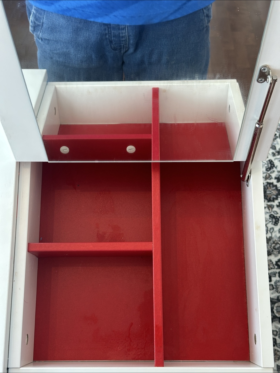 White Vanity Makeup Table with Mirror - photo 5