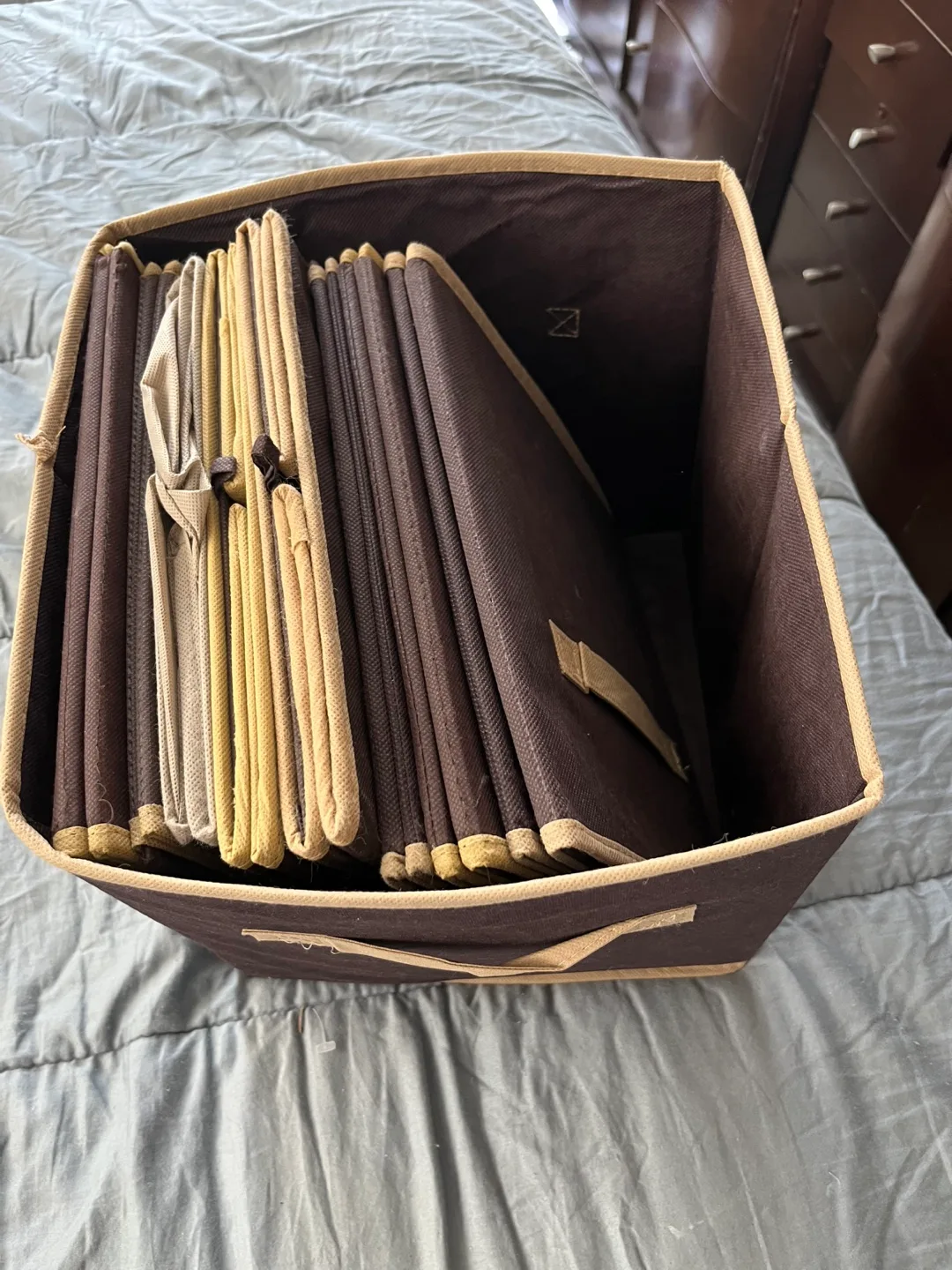 10 Brown Fabric Storage Bins image indicator(3)