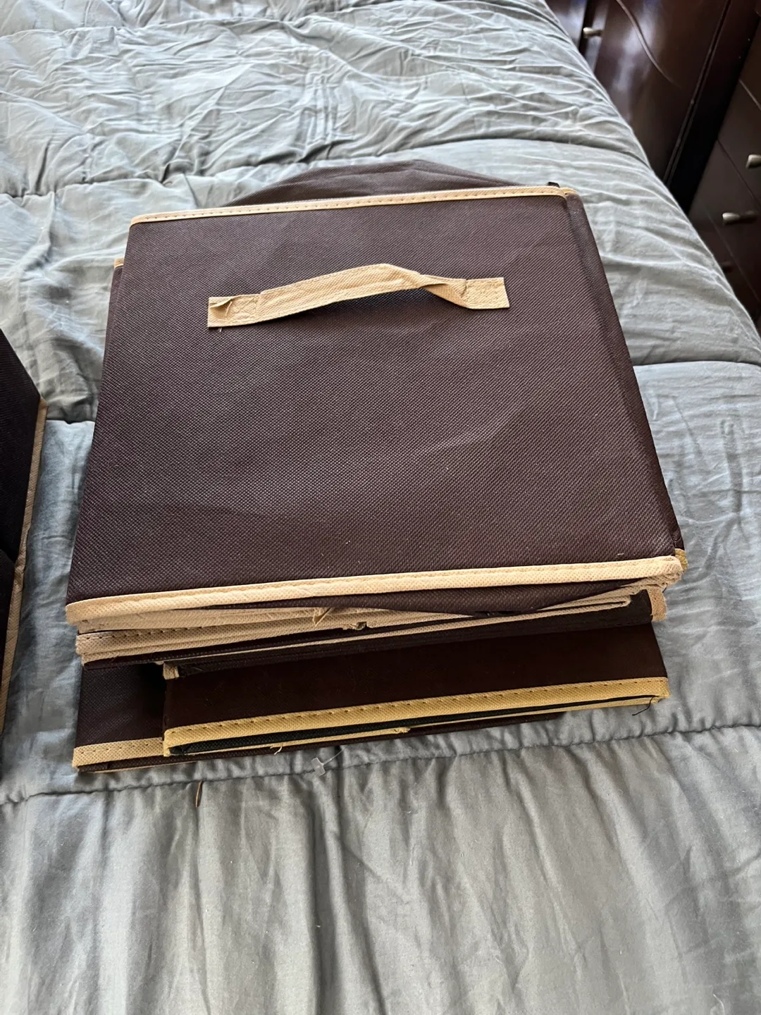 10 Brown Fabric Storage Bins image indicator(2)