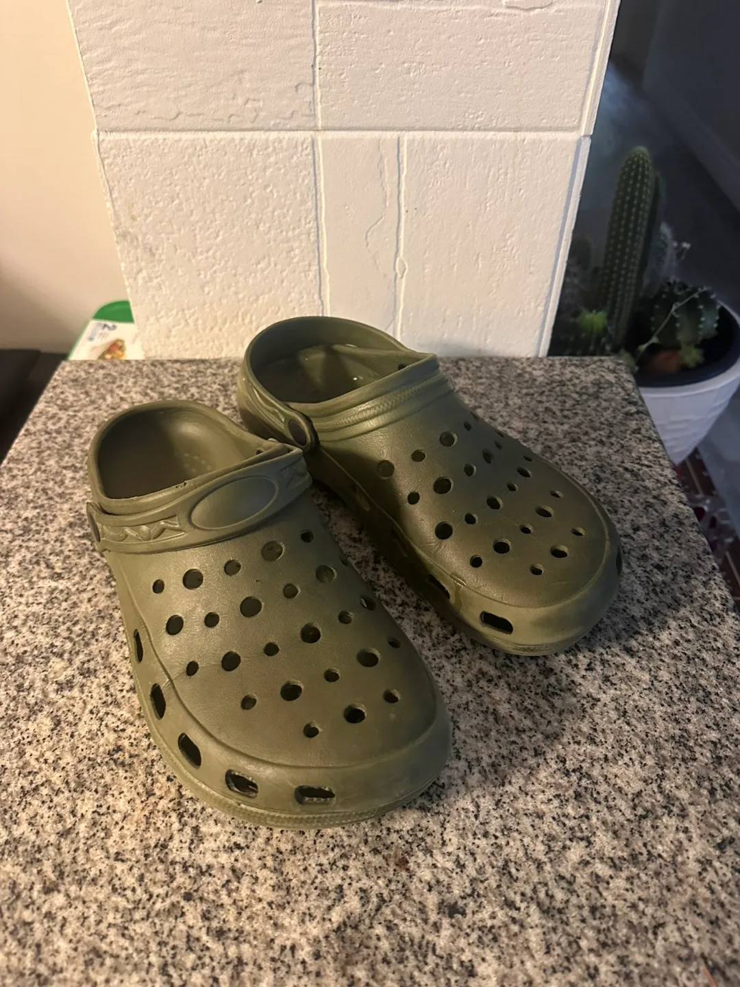 Crocs Clogs, Size 11, Olive Green thumbnail