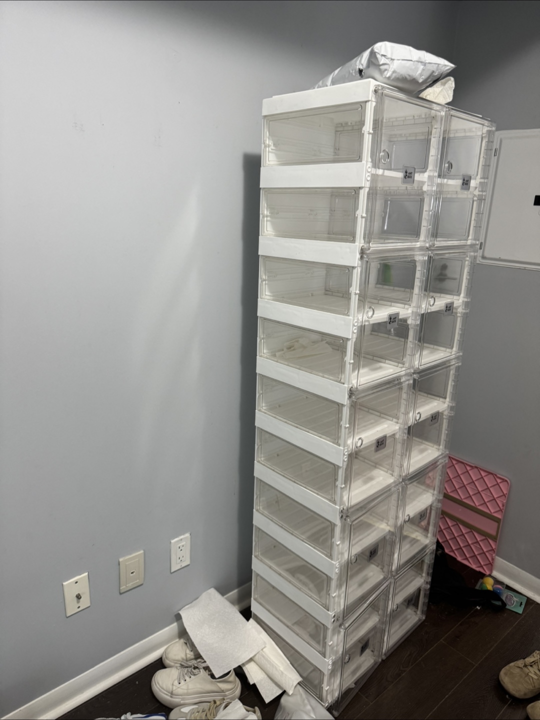 Clear Stackable Shoe Storage Boxes - photo 2