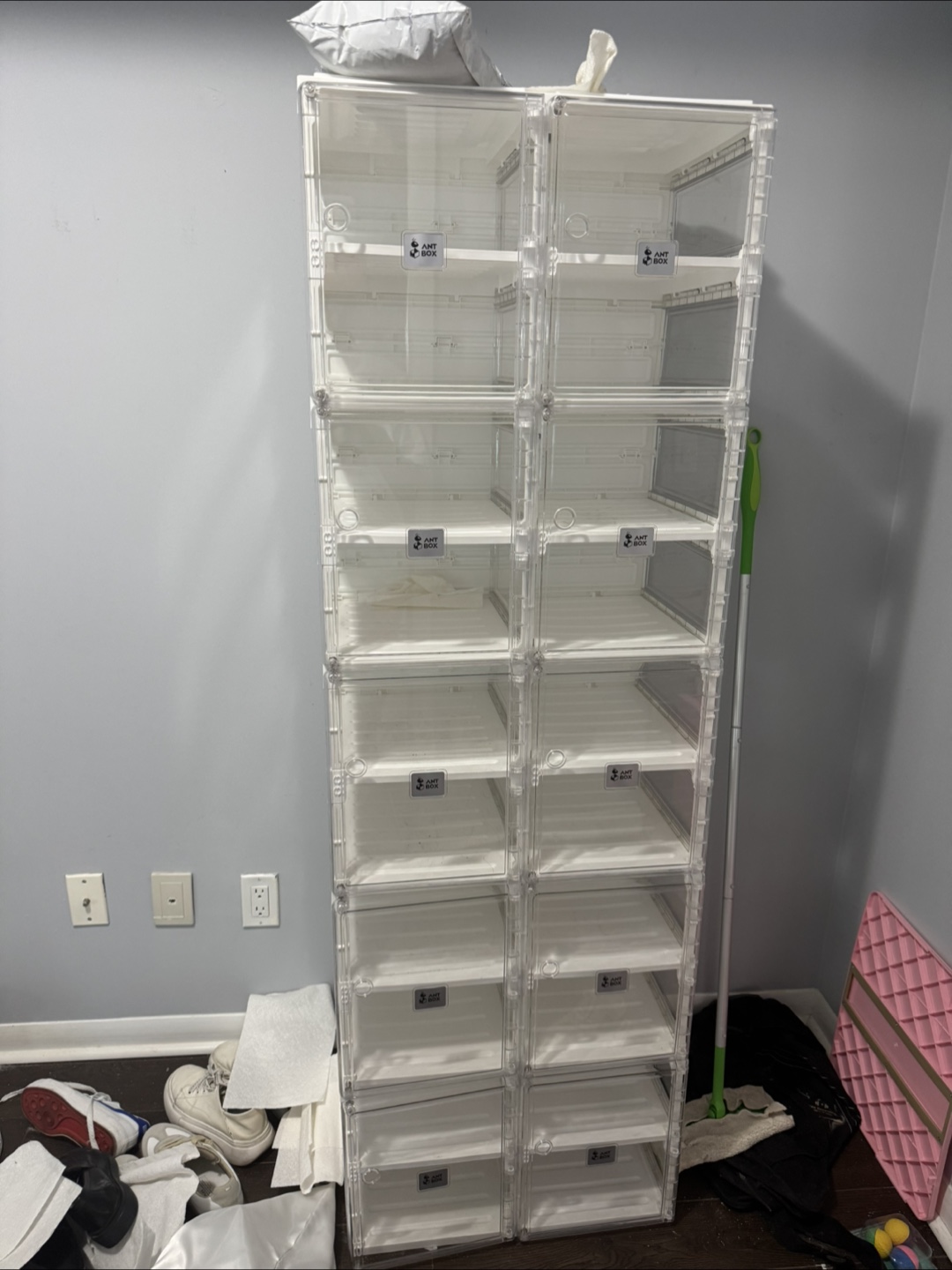 Clear Stackable Shoe Storage Boxes