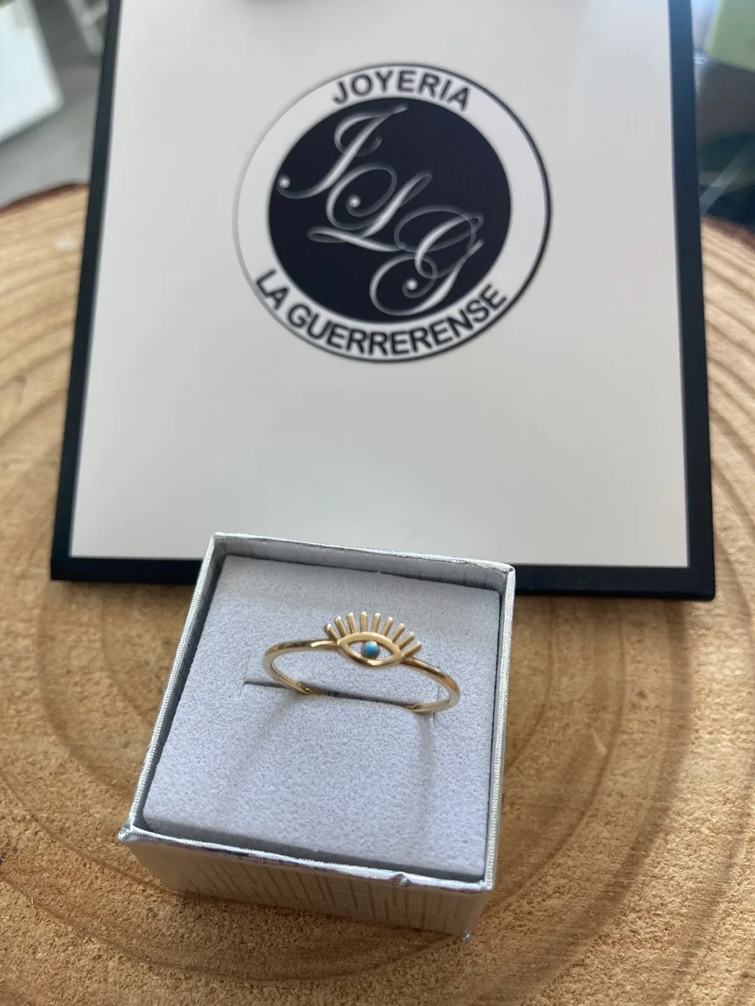 Real Gold 14k Evil Eye Ring - Joyeria La Guerrerense image indicator(3)