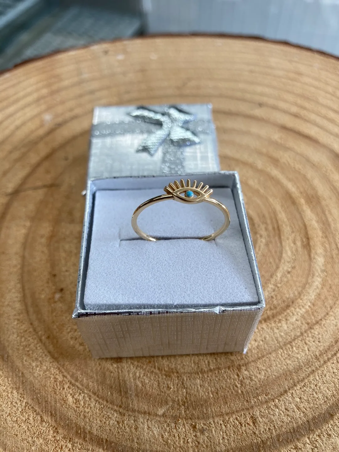 Real Gold 14k Evil Eye Ring - Joyeria La Guerrerense image indicator(6)