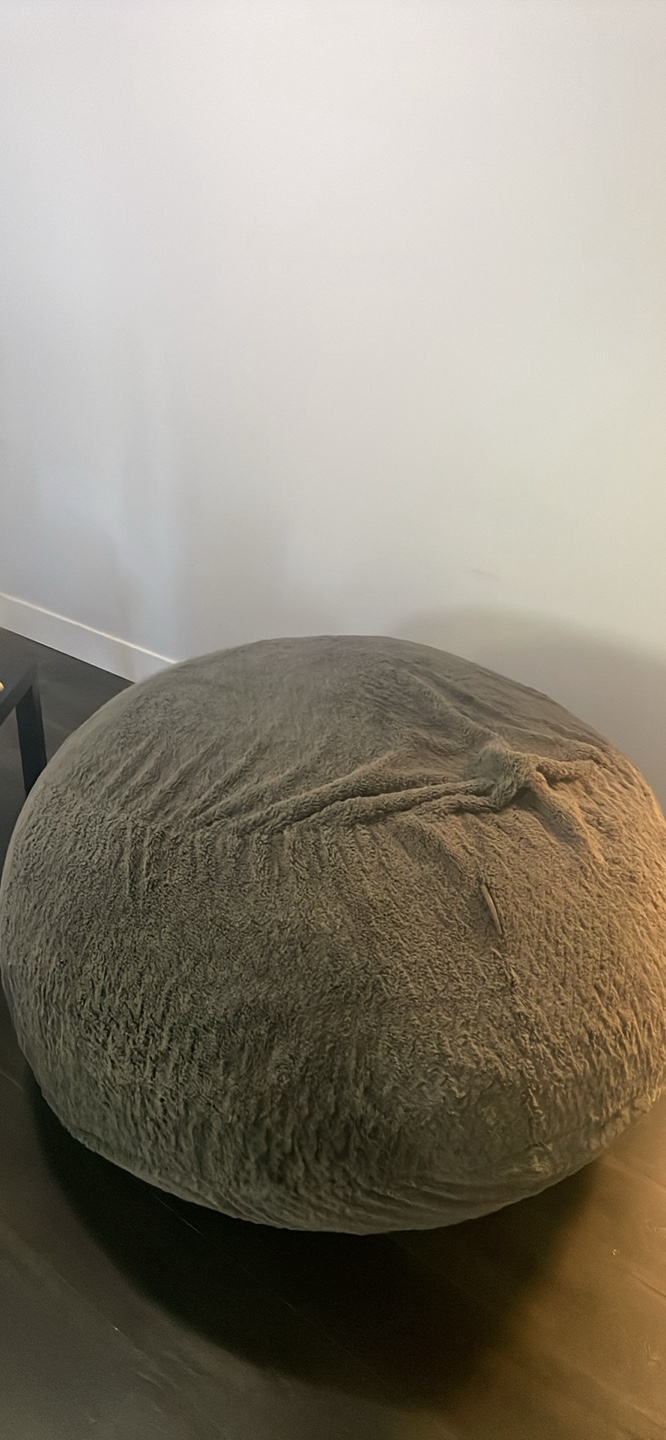 Grey Fuzzy Beanbag - photo 2