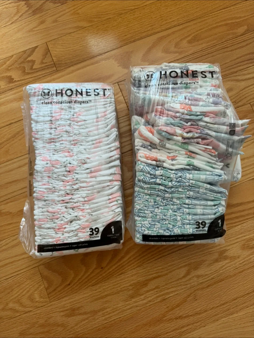 Honest Diapers Size 1, 39 Count - New thumbnail