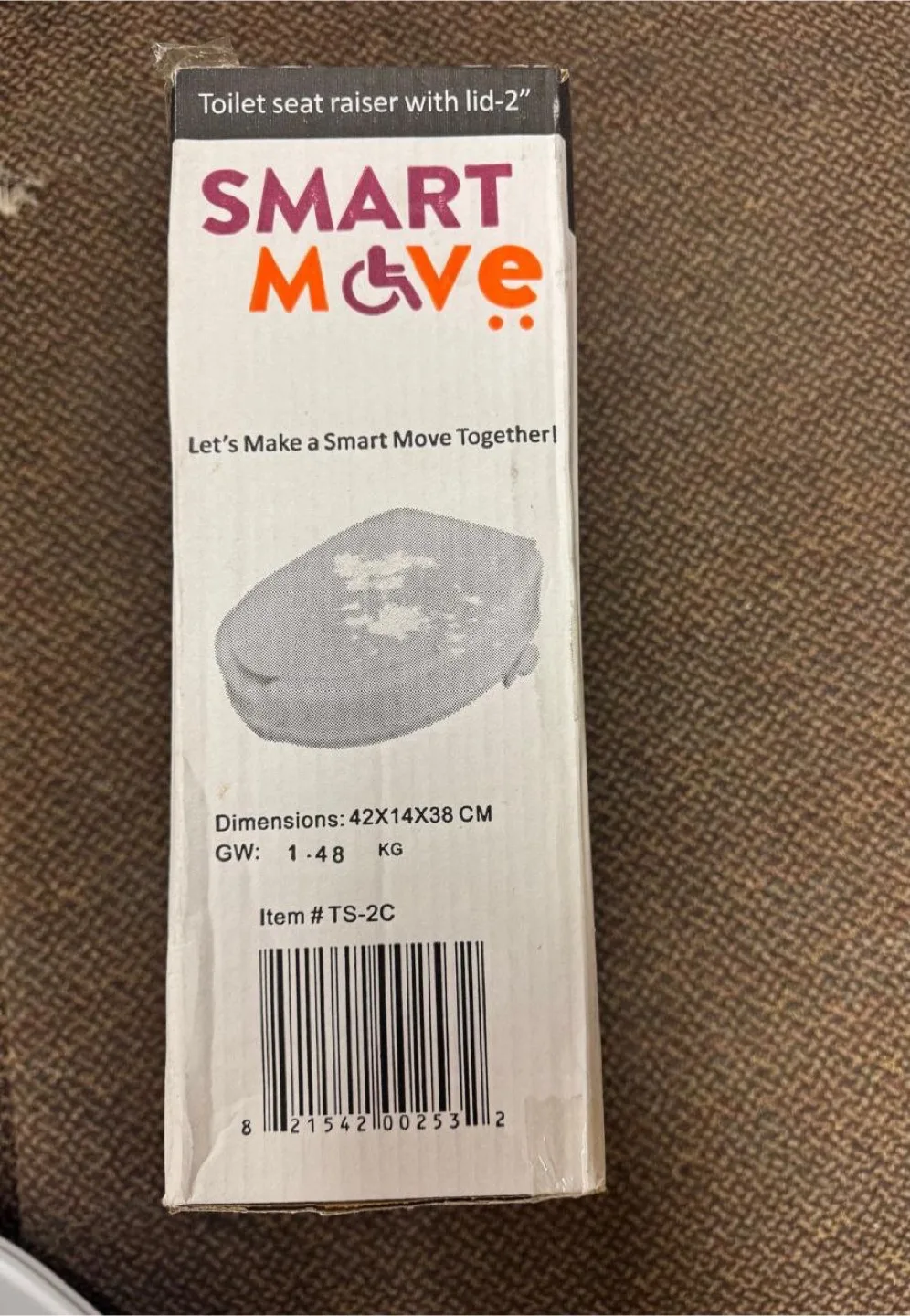 Smart Move Toilet Seat Raiser with Lid - New in Box image indicator(2)
