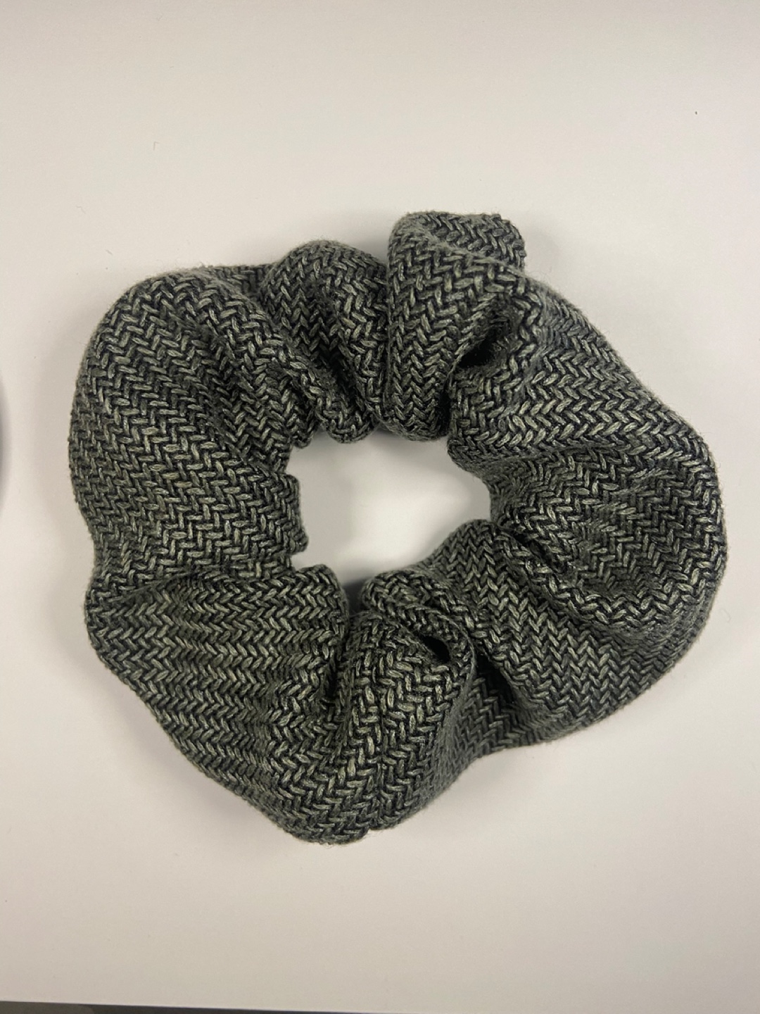 Green Herringbone Scrunchie - photo 2