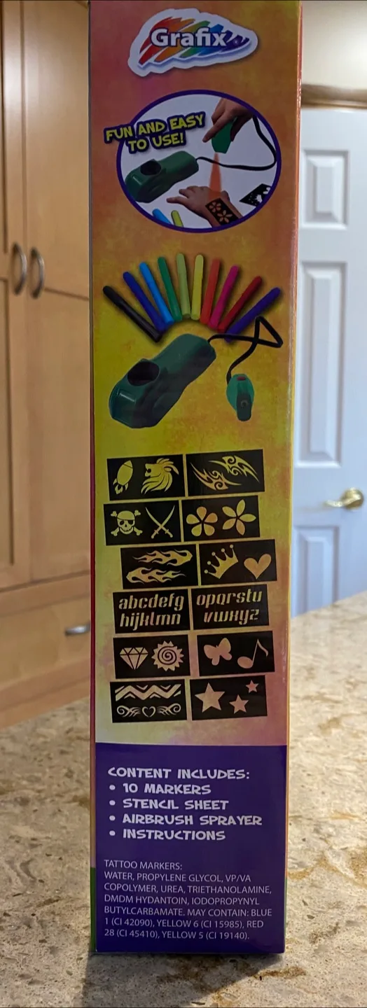 Grafix Airbrush Tattoo Set - New in Box! image indicator(3)
