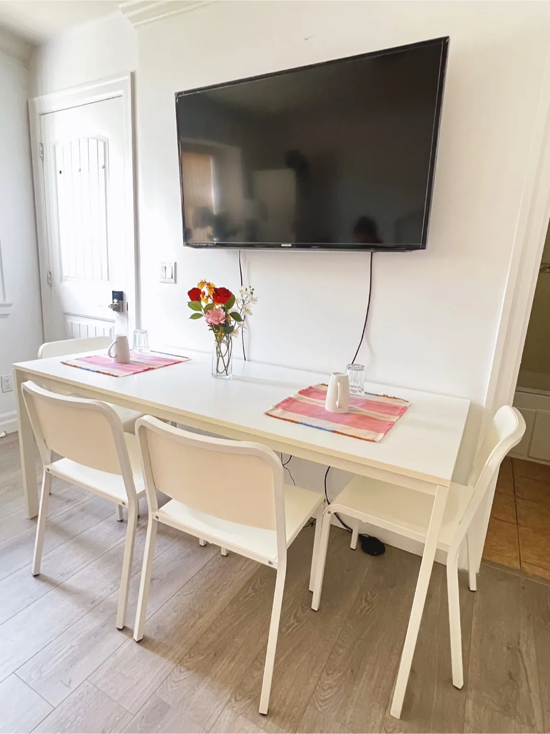 Large Dining Table with 4 Chairs,delivery available thumbnail