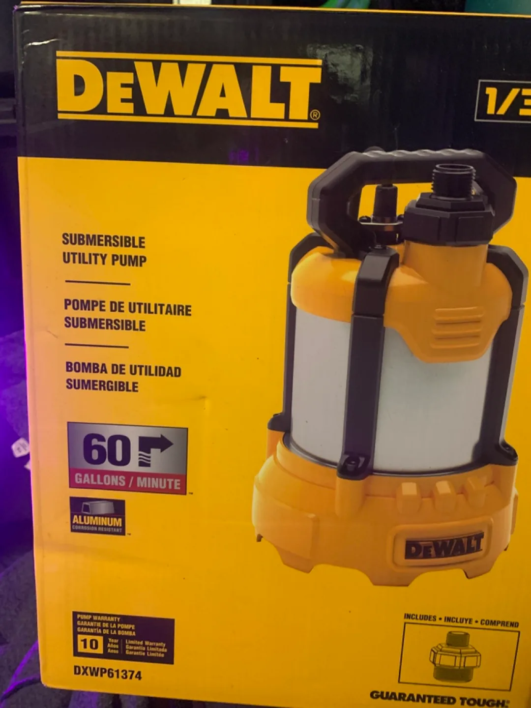 DeWalt Submersible Utility Pump - DXWP61374 thumbnail