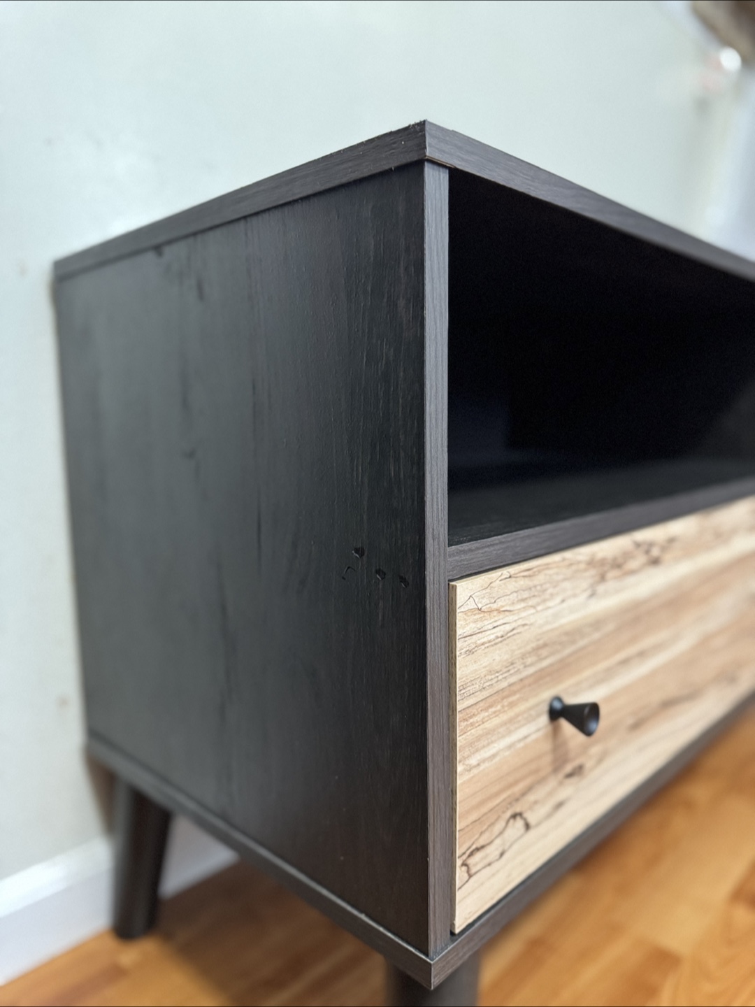 Dark Brown & Light Wood TV Stand - photo 3