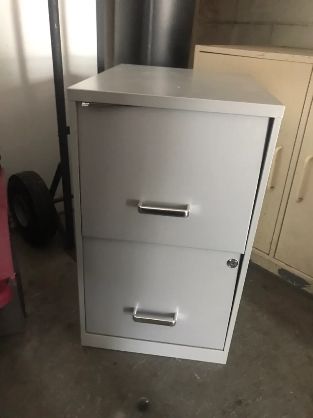 🇨🇦Grey Filing Cabinet - 2 Drawers thumbnail