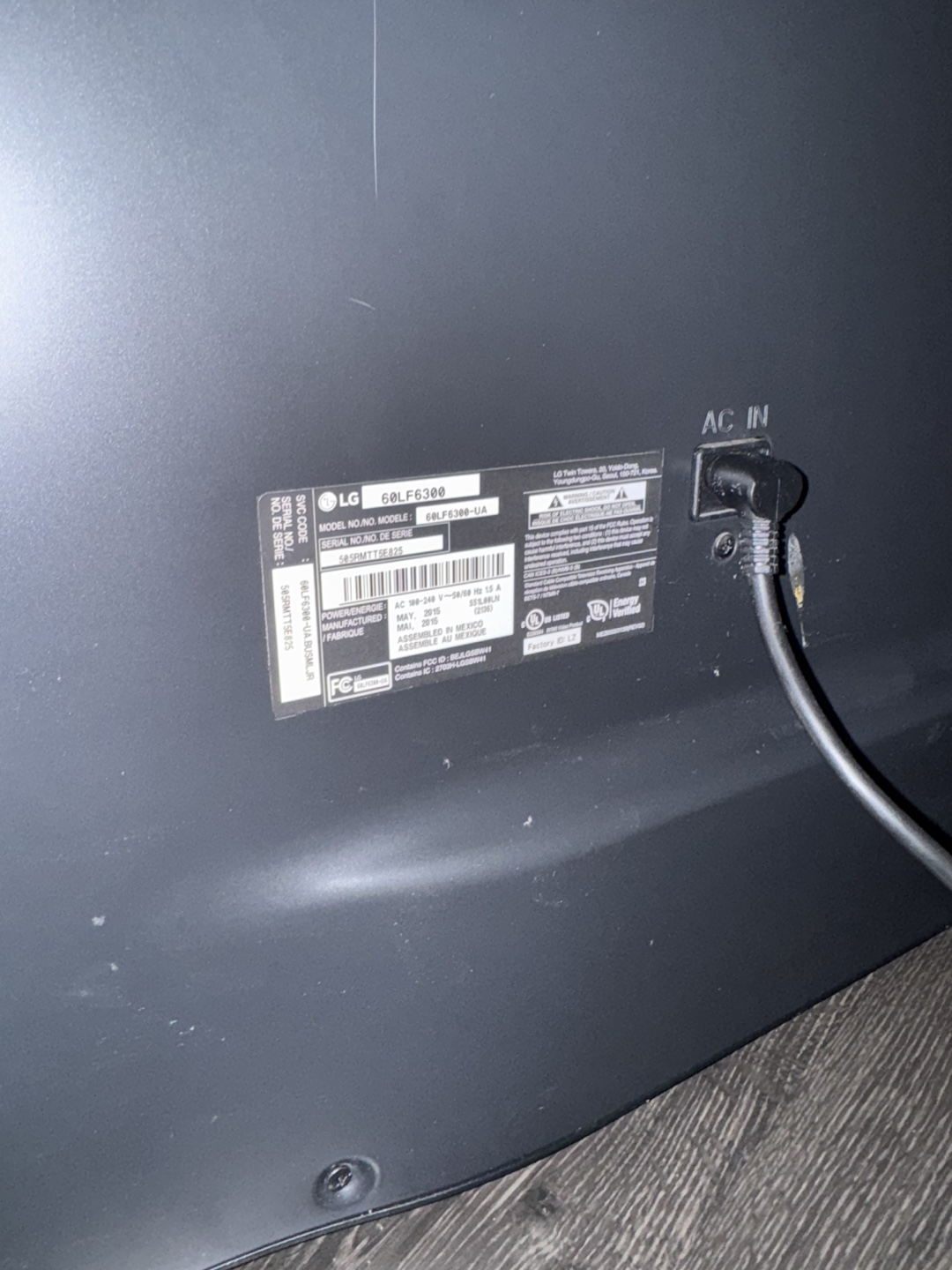 LG 60LF6300 60" LED TV - photo 2