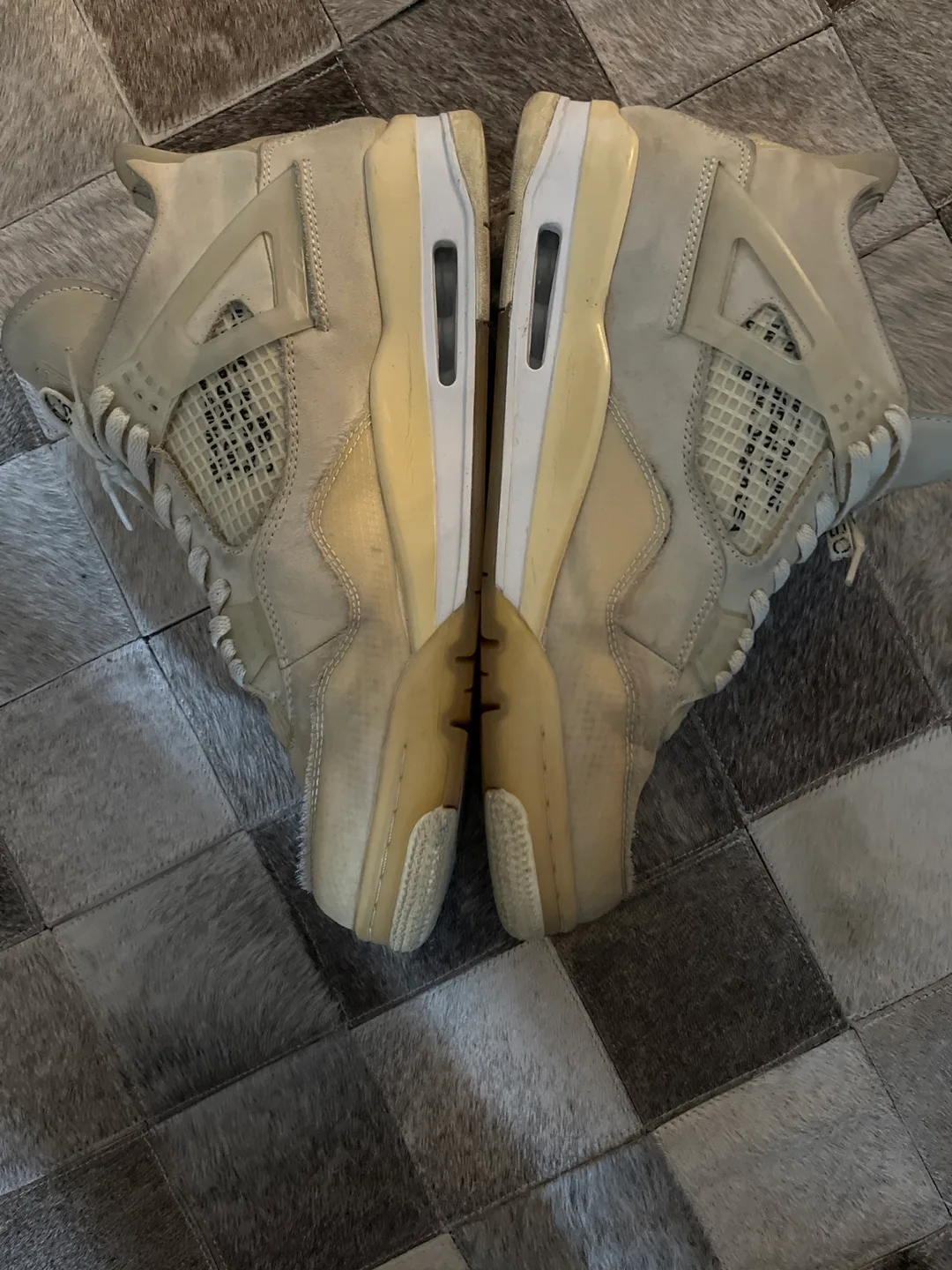 Authentic beat Nike Air Jordan 4 Retro Off-White Sail image indicator(2)