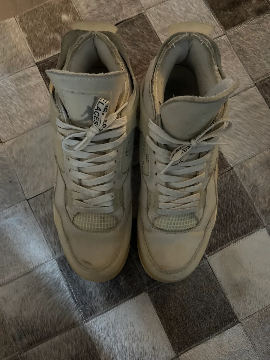 Authentic beat Nike Air Jordan 4 Retro Off-White Sail image indicator(3)