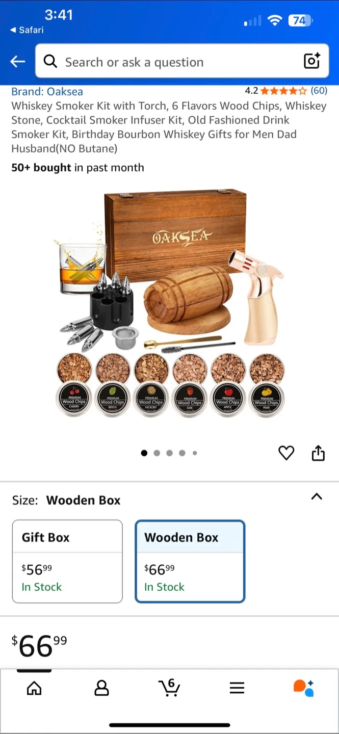 NEW Oaksea Whiskey Smoker Kit with Torch 🇨🇦 thumbnail