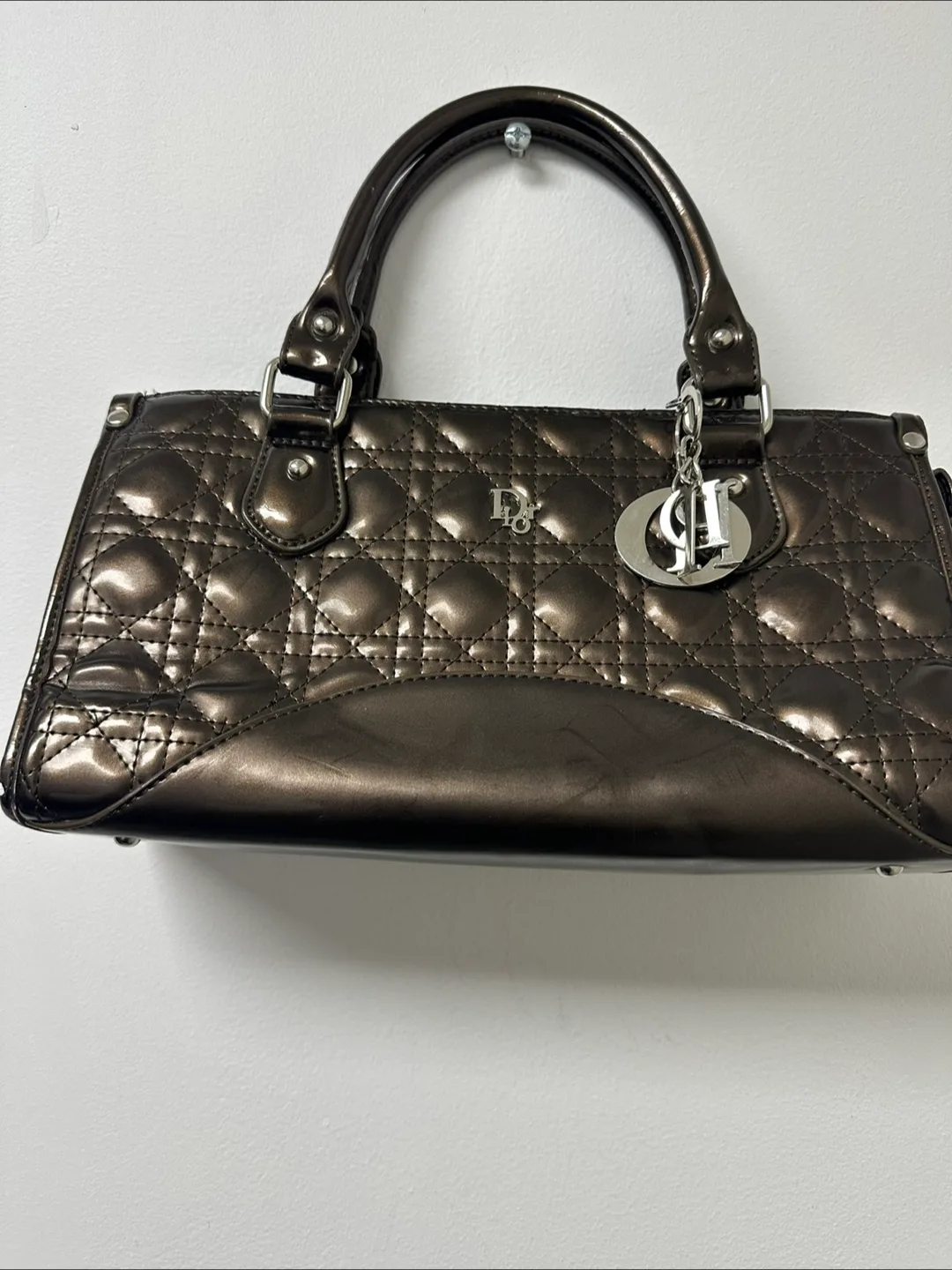 Dior Bronze Quilted Handbag thumbnail