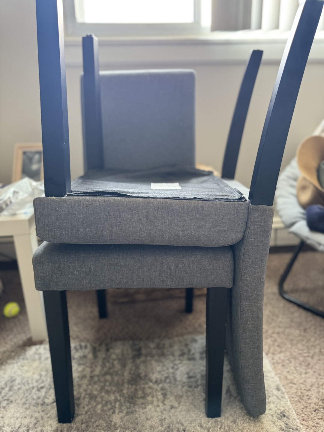 Gray set of (4) dinning chairs - photo 2