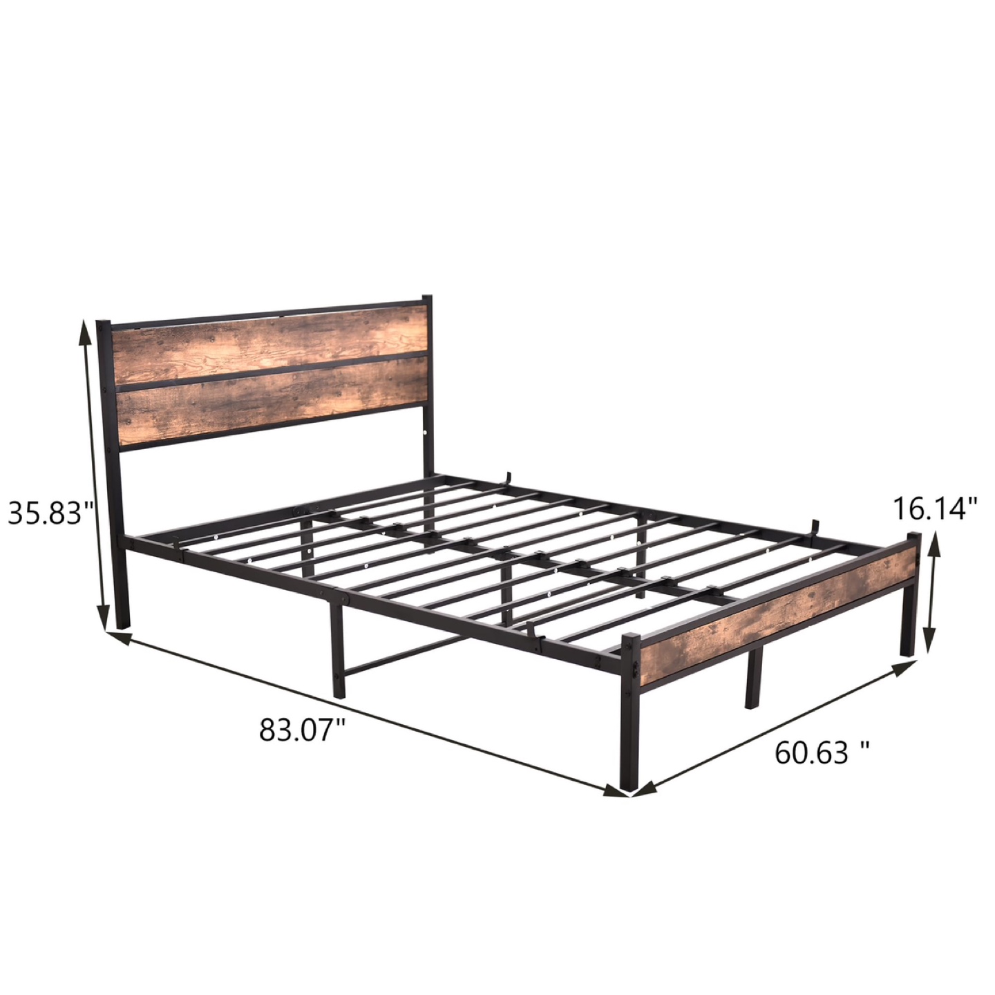 HOMERECOMMEND Queen Bed Frame with Headboard and Footboard - photo 2