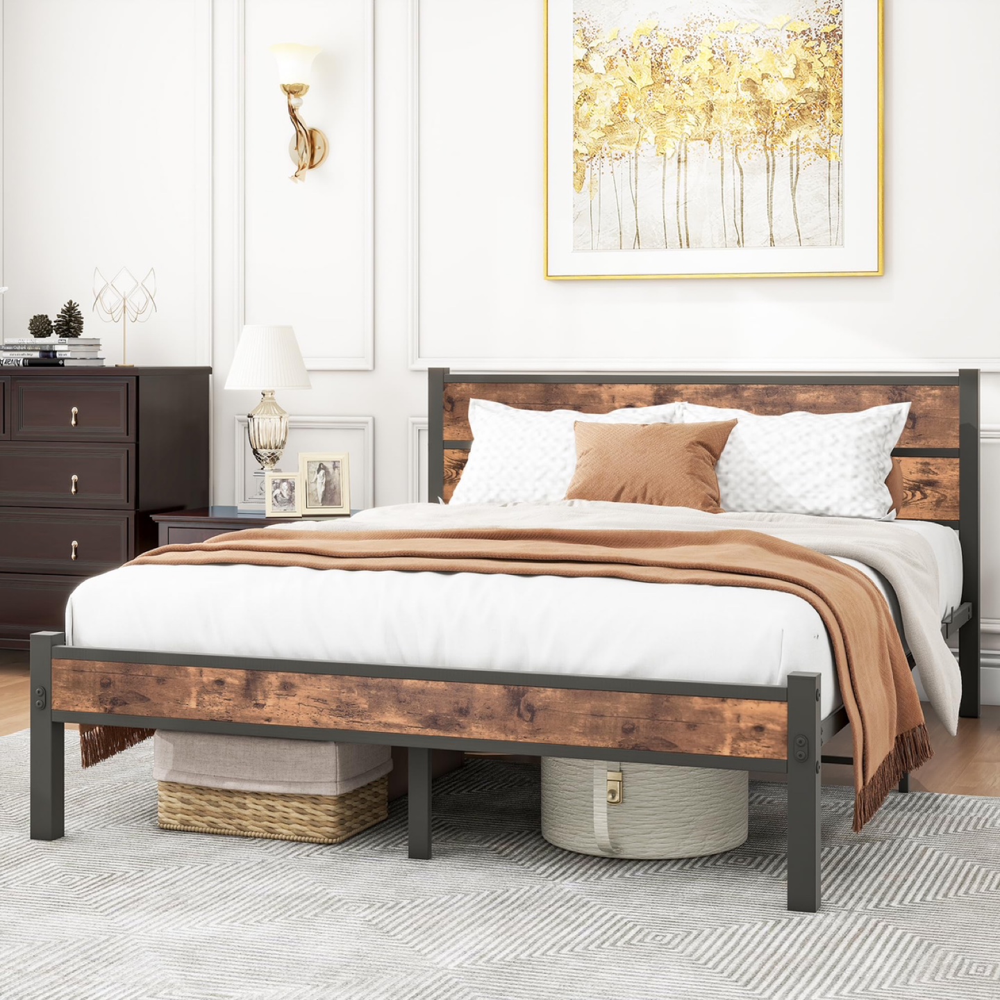HOMERECOMMEND Queen Bed Frame with Headboard and Footboard - photo 4
